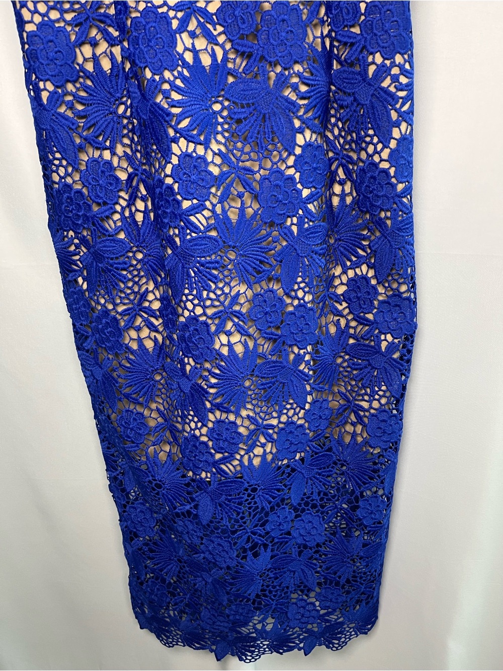 Bardot cobalt  blue Tayla overlay lace cocktail midi dress US SZ 8/M - Picture 5 of 10